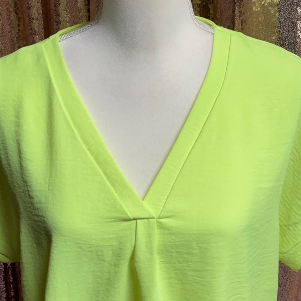 Neon Yellow Dreams Dressy Tee - Picture 7 of 10